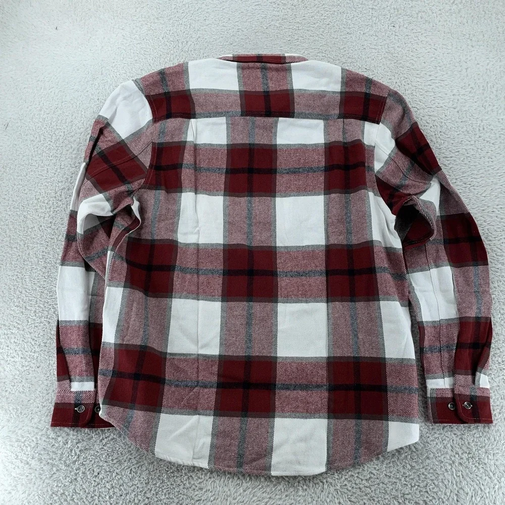 True Religion Long‎ Sleeve Plaid Shirt Mens XL Red Flannel Button Down